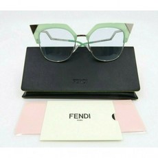 444645 / Fendi Cat Eye Mint Green Silver Metal Women Sunglasses New w/Case FF0149/S 1ED