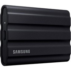T7 Shield 2TB 휴대용 SSD 최대 1050MBs USB 3.2 Gen2 Rugged IP65 방수 방진 사진작가 컨, Black, 1 TB, Black