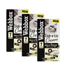 웹박스 인기고양이간식 리키릭스 짜먹이는 고양이간식츄르 6종(15g 5p), 3개, 우유&요구르트