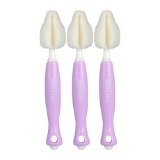 맘앤쥬 젖꼭지 세척 브러쉬, 핑크, 3개
