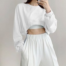 여성용 단색 긴팔 크롭탑 루즈 풀오버 스포츠 운동 Y2k 그런지 후드 체육관 블랙 그래픽