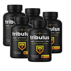 뉴트라챔스 트리뷸러스 2000mg 마카 블랙페퍼 캡슐 NutraChamps Tribulus, 5개, 90정