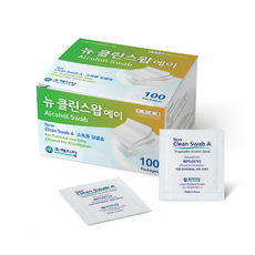 메디탑 일회용 알콜스왑 에탄올 80% 소독솜 100매 1박스, 1box, 100매입