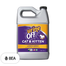 유린오프 고양이 소변냄새 앤 얼룩제거 탈취제, 3.78L, 8개
