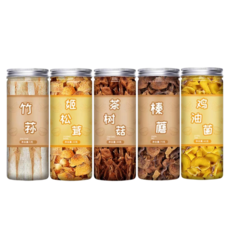 HONA국제 중국 운남 야생 자연산 건버섯 망태버섯5g+신령버섯30g+버들송이30g+개암버섯70g+꾀꼬리버섯40g 5종세트, 1개