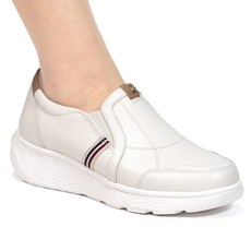 허쉬파피 여성 컴포트 통굽 슬립온 로퍼 5cm 키높이 단화 3FQ952-WHITE_2col