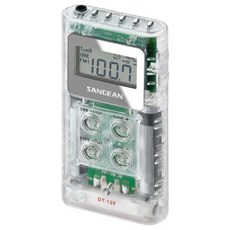Sangean DT-120 클리어 포켓 Am/FM 디지털 라디오 (투명) 원 사이즈