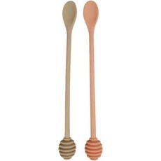 UPKOCH 2pcs 벌집 스틱 실리콘 꿀 디퍼 혼합 꿀단지 랜덤 색상용 긴 손잡이 스푼