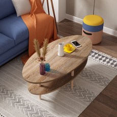 서핑보드 테이블 타원 소파 긴 좌식 120cm 90cm 계란형 북유럽, 01.  흰색 90x50, 01. 조립