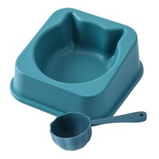 뉴리브 반려동물 파스텔 1구 식기 + 사료 스쿱 세트, 1세트, 블루