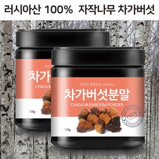 차가버섯 러시아산 분말 가루 시베리아 베타글루칸 폴라보노이드 이노시돌 버섯차, 2개, 150g