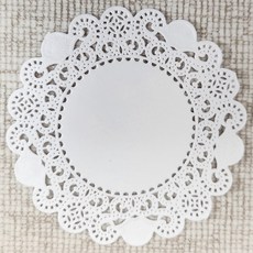 도일리페이퍼 3.5인치(8.9cm) 원형 도일리 화이트, 40매