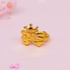 한국공인금거래소 순금 공주 돌반지 3.75g 24K 각인 첫돌 선물