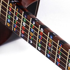 기타지판 스티커 기타코드연습 통기타 일렉기타, 지판블랙CM001435