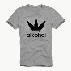 [투준플레이] 알코올 alkohol 빅사이즈 남여공용 M~4XL 라운드 프린트 레터링 캐릭터 반팔 티셔츠 커플 단체