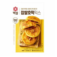 CJ더마켓 홈 베이킹 호떡 만들기 아이 겨울 간식 탑티어 찹쌀 호떡믹스 꿀 찹쌀 녹차 씨앗호떡 붕어빵 400G, 28개