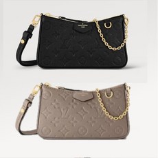  (국내 백화점) 루이비통 골드 스트랩 클러치 파우치백 블랙 그레이 