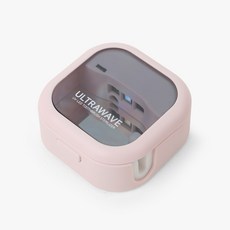 [M_tech] 울트라웨이브 UVC LED 무선칫솔살균 TS-02+USB 충전기 휴대용 벽걸이칫솔살균기, TS-02, 핑크