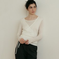 아워코모스 comos 1059 wrap frill T-shirt (ivory)