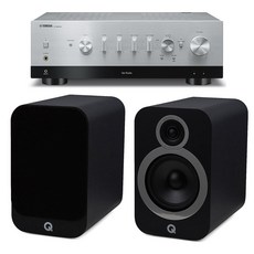 야마하 R-N800A + Q Acoustics 3030i 하이파이 네트워크 오디오, 스피커(화이트), 색상(스피커):스피커(화이트)