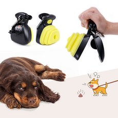  w-1265-키밍 반려동물 강아지 배변 집게 배변봉투 휴대용, 맑은울림 대형쓰레기붕투 