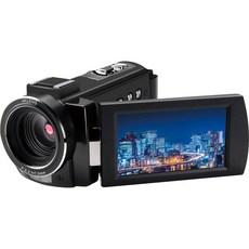 KEIYO 4K 컴팩트 비디오 카메라 소형 경량 일본제 CMOS 센서 30배 디지털 줌 손떨림 보정 1300만 화소