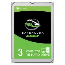 씨게이트 바라쿠다 (ST3000DM007) 3.5 SATA HDD (3TB 5400rpm 256MB SMR), 3TB, 선택하세요 - 씨게이트barracuda5400rpm256mb