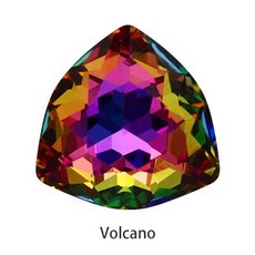 공예 크리스탈 큐빅 Crystal SI Color Trilliant K9 Strass Glass Rhinestone Applique Jew [A00104782], 1개, 02-volcano-12mm 10pcs-104782