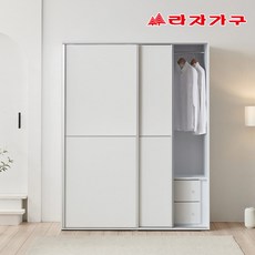 라자가구 이룸 1600 키큰 슬라이딩 옷장 장롱 E0 비스포크 자동댐핑도어, 화이트