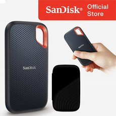샌디스크 외장 SSD E61 포터블 대용량 고성능 외장하드 + 전용 케이스, 1TB