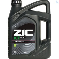 SK 지크제로 ZIC ZERO 0W30 SP 4L 합성 가솔린 GDI 휘발유 LPG 엔진오일 PAO, 1개