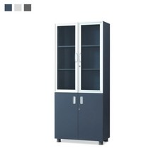 디셀 5단 상부 알루미늄 유리장 책장 사무실, 다크