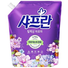 샤프란 릴렉싱 아로마 리필 섬유유연제, 1.6L, 4개