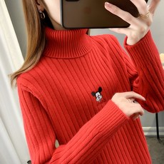 Dec.28 698번 터틀넥 니트 여성 도톰 가을 겨울 내피 팝 미키 니트 이너Z