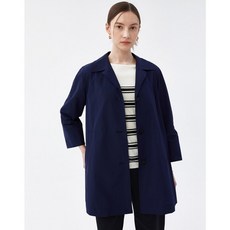 닥스 하프 롱 여성 24SS DLCO4BE31N3 네이비 솔리드 면혼방 홑겹 SUMMER 하프코트