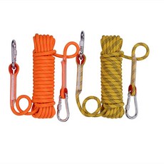안전로프 다용도견인로프 버클 암벽 등반 야외 캠핑 벽 생존 화재 탈출 안전-128, 9.Orange--10mmx100 m