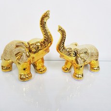 골든팩토리 미니 황금코끼리2p세트 새해맞이선물 신장개업 선물 인테리어소품 집들이선물