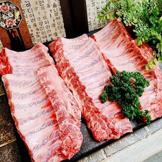 Pork back ribs 델리꼬숑 포크 돼지 등갈비 구이 통삼겹 양념 캠핑 요리 4kg 6kg 벌크, 등갈비4kg 벌크, 6개