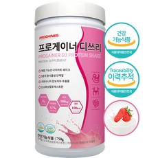 프로게이너 D3 750g 딸기요거트 식약처 3대 기능성(체지방감소 식이섬유 단백질)인정 다이어트 건강기능식품, 1통