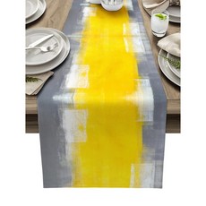 달리아 유화 블루 테이블 러너 장식 홈 데코 디너, 120-33cm 47-13inch, [11] ZQ Q1148-11