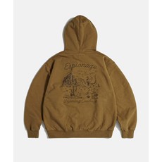 에스피오나지 ESPIONAGE Wyoming Cowb오와이 OYs Heavyweight Hoodie Camel 20240215-13