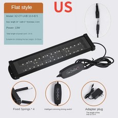 파충류 스펙트럼 열 램프 거북이 도마뱀 뱀 테라리움 일광욕 태양, 4.10.0 Flat model .., 1개