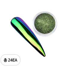 DM 알럽뷰 그라데이션 미러네일 파우더, GX02그린, 24개