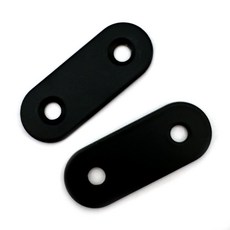 아이베란다 블랙 라운드 평철 스텐 40x16mm EC, 1개 - 평철