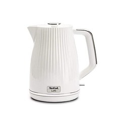 Tefal Plastic Kettle 1.7 L 2400 W Electric Tea Kettle Loft White Removable Limescale Filter BPA Free, 단일상품, 단일상품