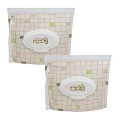 베베솜 건티슈 전용 파우치 휴대용 지퍼백 2개