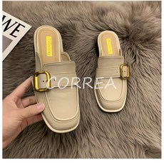 CORREA 418XF18 여자 봄 패션 빈티지 슬리퍼 반슬리퍼