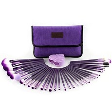 Glow Purple Professional Make-up brush set; contain 34 make up brushes 1 makeup brushes cleaner/scr, Set 2