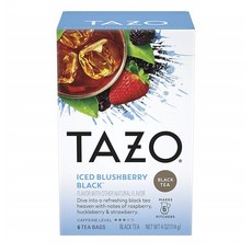 타조 티 아이스 블러쉬베리 블랙티 6티백 4박스 Tazo Filter Bag Tea Iced Blushberry Black 6 ct Pack of 4 (Packaging may vary), 1set