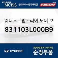 리어 도어 바디 사이드 웨더스트립(뱀띠고무) 좌측 (831103L000B9) 현대모비스 부품몰 그랜저TG